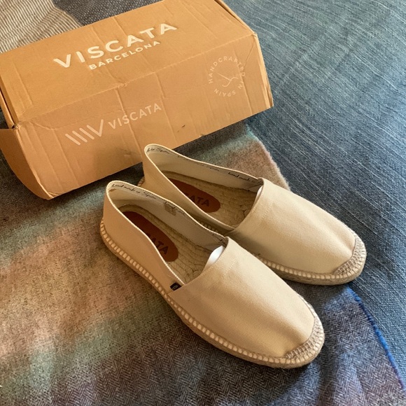 NEW IN BOX VISCATA Beige Espadrille Loafers // Size 44 [Shipping without box] - Picture 1 of 5